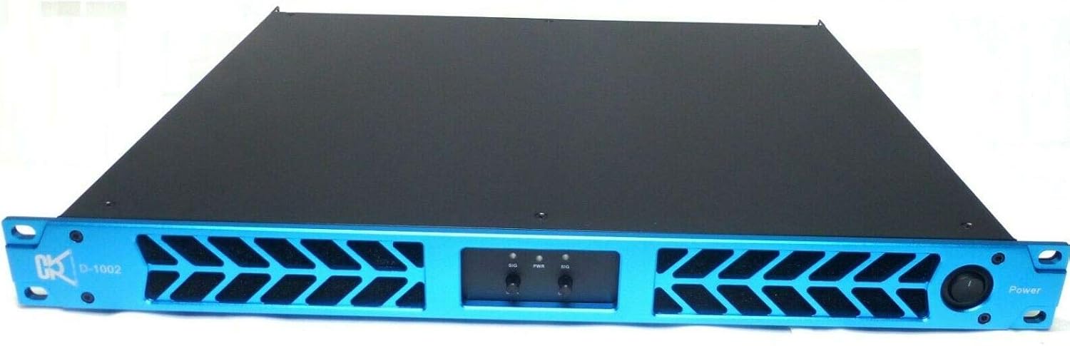 CVR D-1002 Series Professional Power Amplifier 1 Space 1000 Watts x2 at 8Ω BLUE