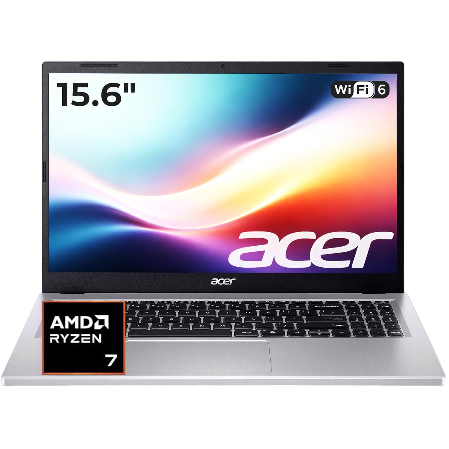 Acer Aspire 3 Premium Laptop | CPU AMD Ryzen 7 7730U | Display FHD da 15,6 pollici | Tastiera retroilluminata | 64 GB di RAM | SSD da 1 TB | Win 11 Pro | Argento puro | Scuola, affari e produttività