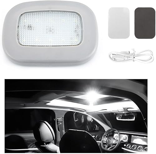 Miniatura 7 de luces LED para techo de interior de coche, con cubierta magnética, recargable por USB, lámpara de cúpula inalámbrica, luz de lectura de mapa para