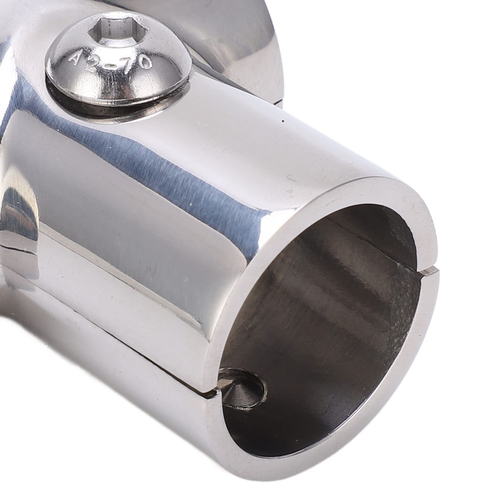 Connettore per tubo a T, connettore per tubo a T a 90 °, connettore per tubo da 1 in/25,4 mm, separabile, in acciaio inox, accessorio per corrimano per barca universale