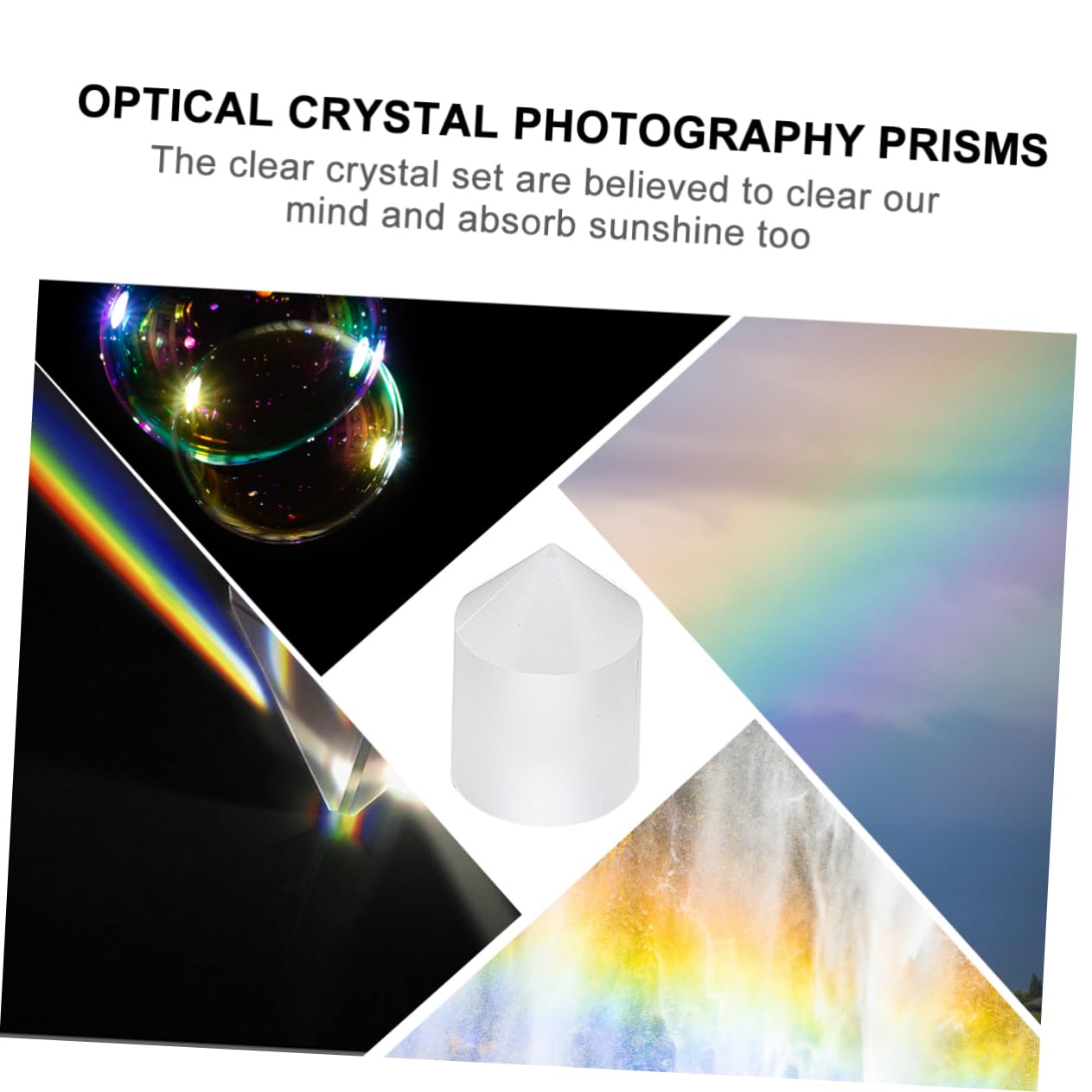 GLEAVI Optical Circular Cone Prism Teaching Accessories for Physics Classrooms Lens Sensor for Light Refraction for Students and Teachers