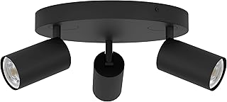 EGLO connect.z Smart Home LED Deckenleuchte Telimbela-Z, ZigBee, App und Sprachsteuerung Alexa, Lichtfarbe einstellbar (warmweiß-kaltweiß), RGB, dimmbar, Deckenlampe schwarz