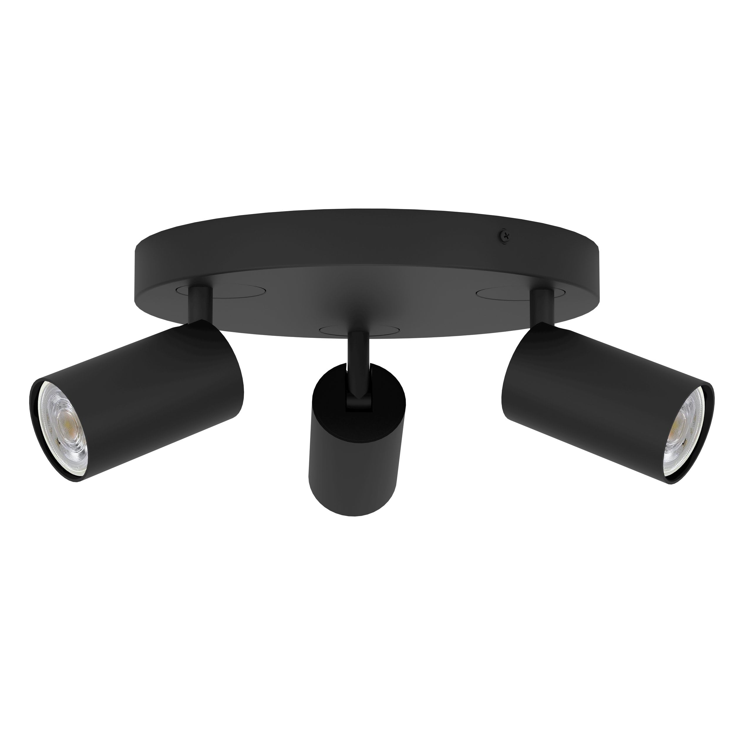 Eglo Connect.z Smart Home LED Ceiling lamp Telimbela-Z, Zigbee Lighting with 3 Spots, app and Voice Control Alexa, tunable White Light (Warm - Cool White), RGB, dimmable Spotlight, Black
