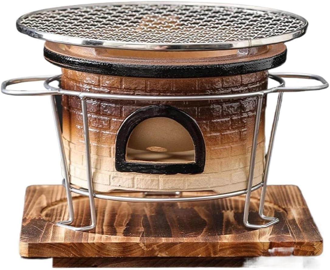 Camping BBQ Stove 1 Set Pottery Barbecue Stove, Clay Grilling Stove, Portable Clay Charcoal Stove, Outdoor Cooking Accessories, for Outdoor Cooking Picnic