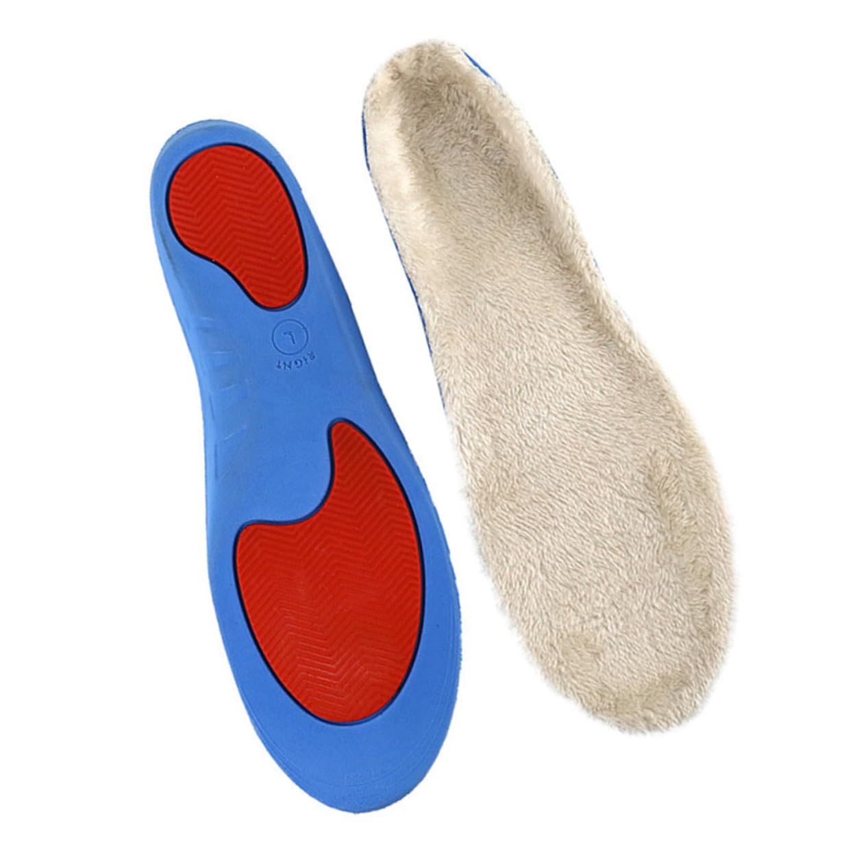 FRCOLOR 1 Pair Thickened Insoles -Absorbing Insoles Shoe Inserts Soft Fleece Insoles Warm Fluffy Insoles Shoe Insole Arch Supports Orthotics Insoles Fur White Massage Slippers