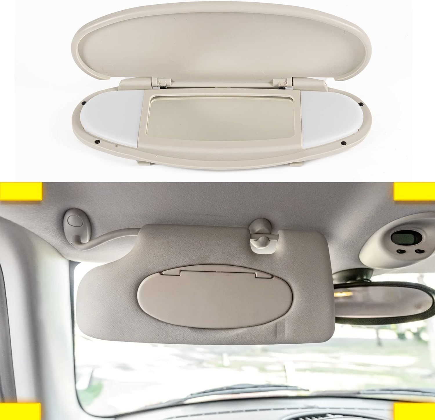 AMSPRAC Sun Visor Vanity Mirror Cover,Sunshade Mirrror