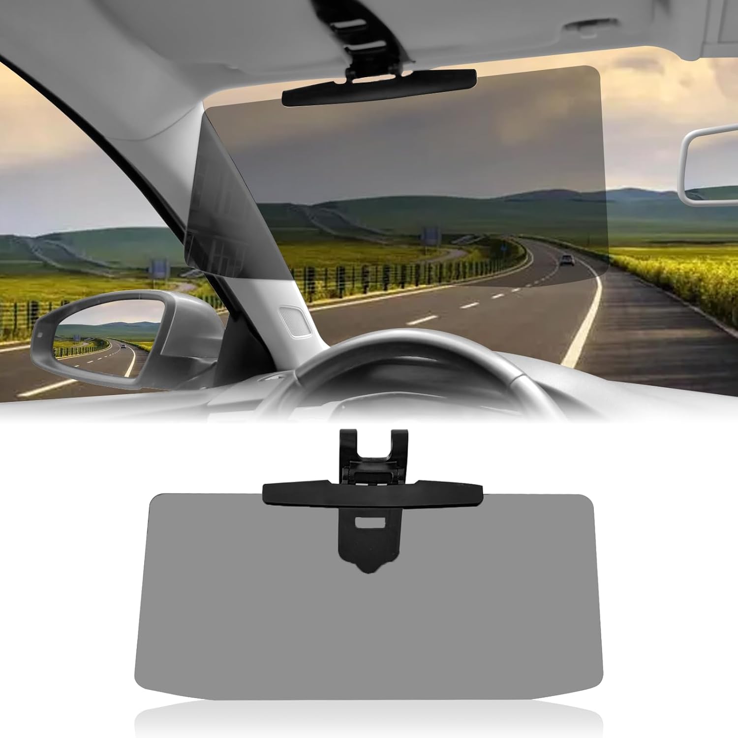 Sun Visor for Car, Universal AntiGlare Polarized Sun Visor Extender, 72.5 Strong