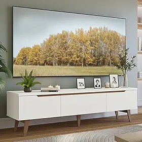 Rack para Tv até 75 Polegadas Madesa Brest 2 Portas 1 Gaveta Branco