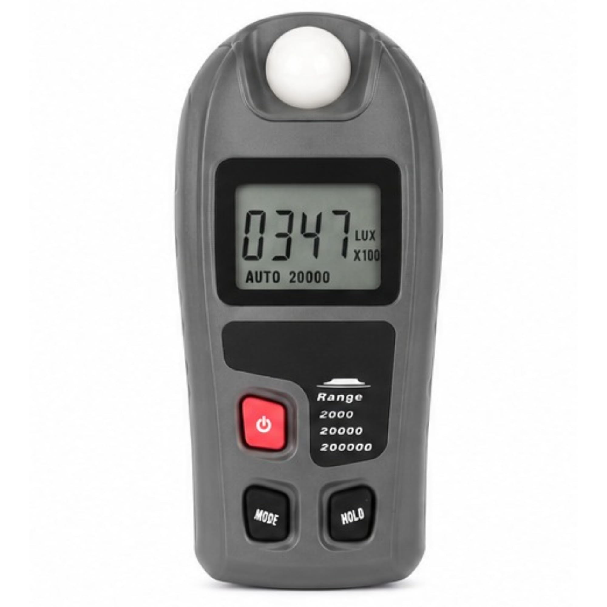 avainlabs® lux meter 0–200,000 lux, digital light meter with high-accuracy sensor, lx-200a, grey – for led, photography, office, industrial & general light measurement
