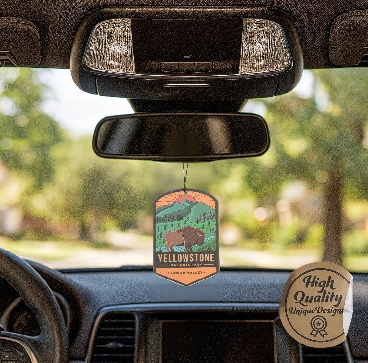 Image of Outdoor Adventure Car Air Freshener 3 Pack Scented With Premium Oils By Fresh Fresheners (Yellowstone National Park)