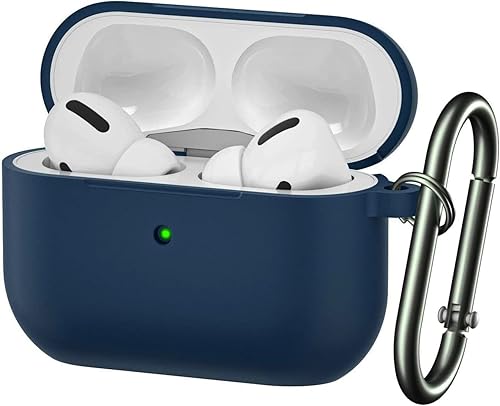 ORIbox Funda protectora de silicona con LED visible para AirPods Pro, funda protectora completa para AirPods para mujeres, hombres, niñas y niños,