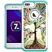 iPhone 7 Plus Case, iPhone 8 Plus Case, UrSpeedtekLive [Shock Absorption] Dual Layer Heavy Duty Protective Silicone Plastic Cover Case for Apple iPhone 7 Plus (2016) / iPhone 8 Plus (2017) -Love Tree
