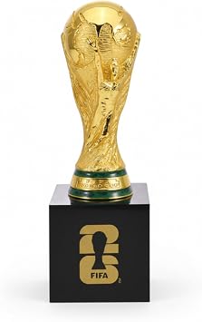 Official FIFA World Cup 2026 Edition - 5.9 Inch 3D Trophy w Acrylic Base -Timeless Collectors Item Heavy Premium Zinc Alloy - FIFA World Cup Trophy Replica Perfect for Man Cave or Futbol Memorabilia