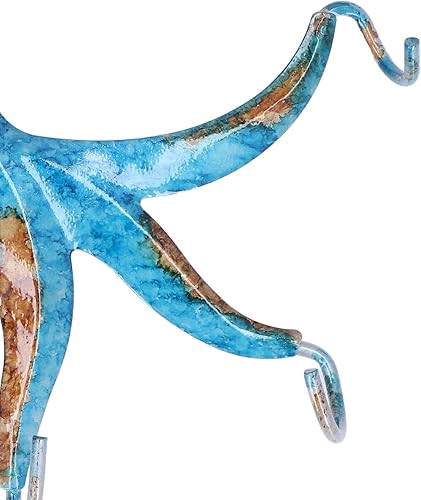 Miniatura 7 de Haofy Gancho de pared de pulpo de hierro, gancho multiusos, ahorro de espacio, forma única, 7.37 oz, peso máximo de 21 libras, montaje en pared,