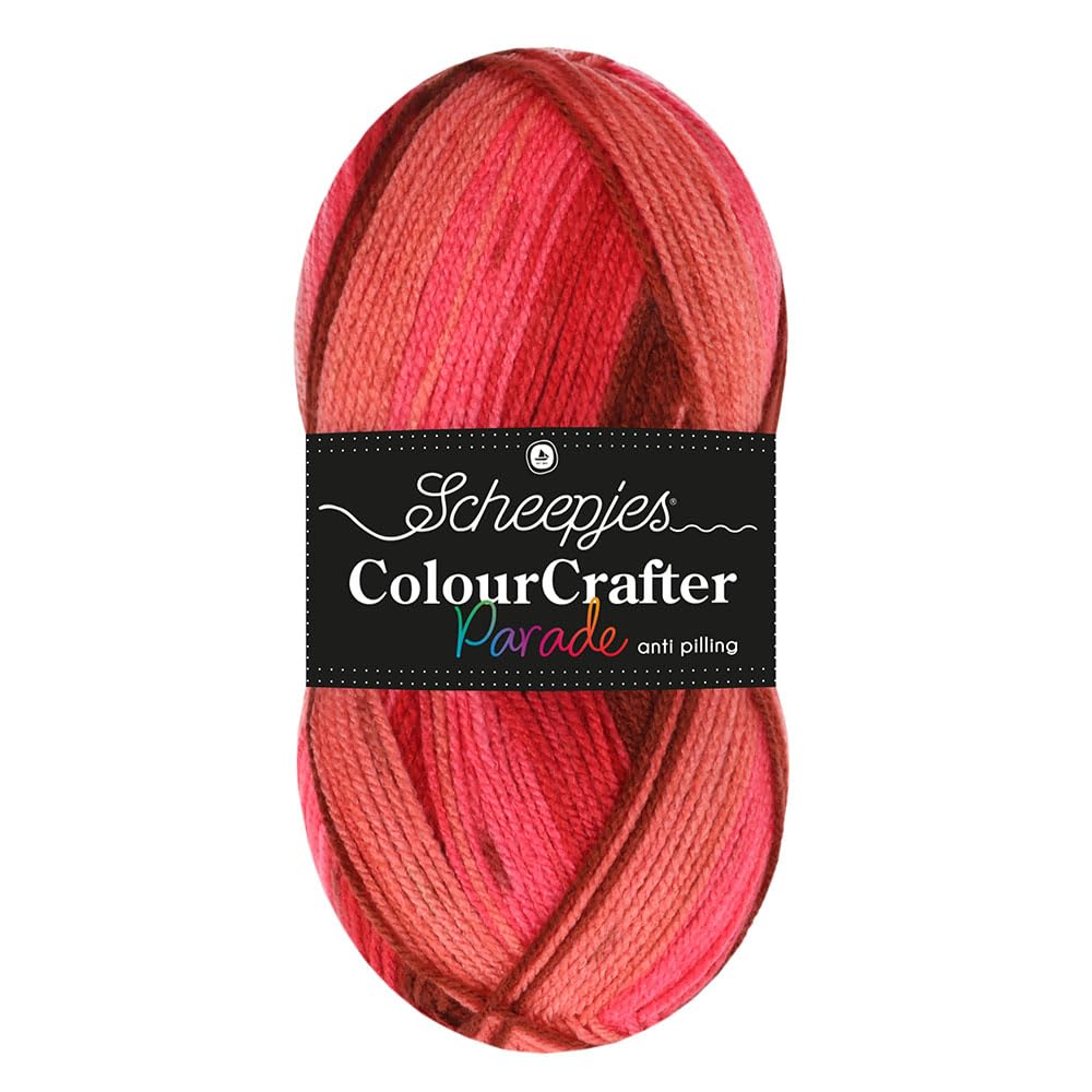 Scheepjes Colour Crafter Parade 1x100g - 401 Red Blend Crochet and Knitting Yarn