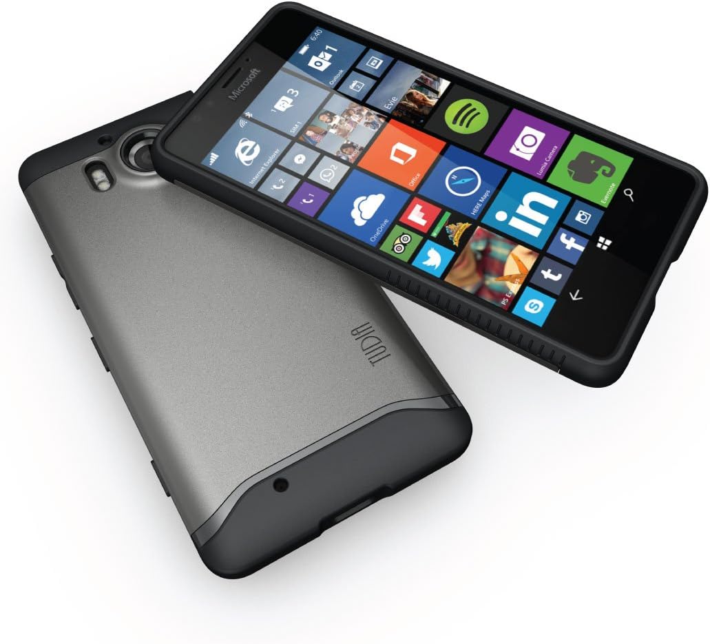 TUDIA Slim-Fit Merge Dual Layer Protective Case for Microsoft Lumia 950 (Metallic Slate)