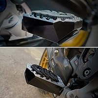 Vista 5 de Estriberas doradas para motocicleta, estriberas ajustables de aluminio con resorte integrado, accesorios de motocicleta para BMW R1250GS ADV