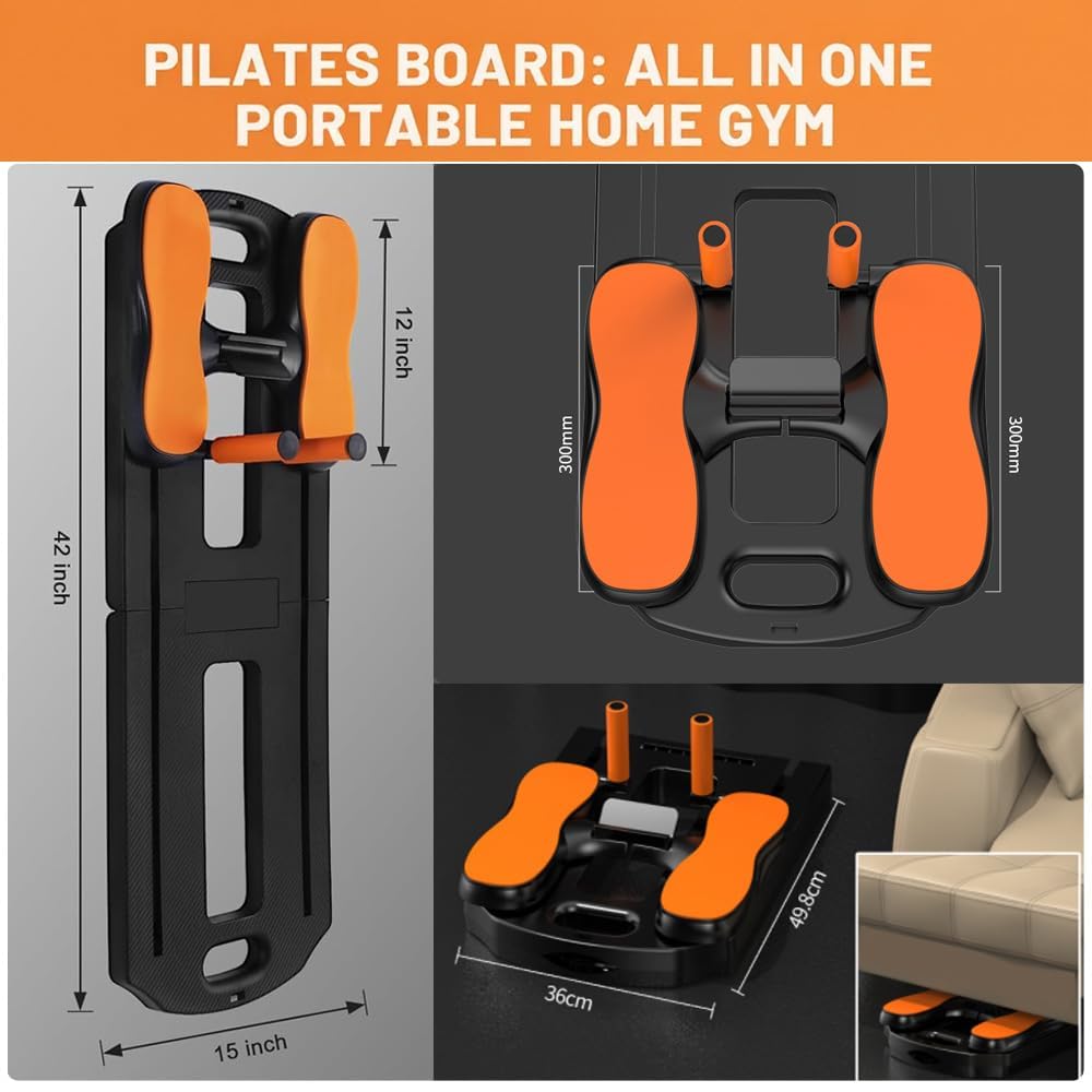 Garvee Multifunktionales Pilates Reformer Board Für Zuhause, Fitnessgerät Für Bauchmuskeltraining Und Pilates, Trainingsgerät Für Effektives Workout, Inkl. Pilates Board Und Reformer Maschine