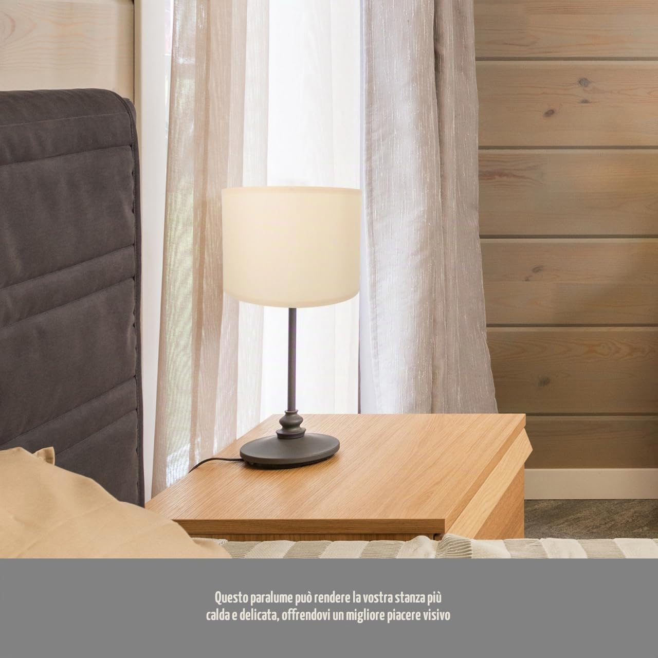 OSALADI Paralume in Tessuto Beige 11.81X11.81X8.46In Paralume Moderno Per Lampada Da Terra Compatibile Con Lampadina E27 Protezione Occhi Illuminazione Soffusa Per Soggiorno Camera Da Letto
