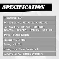 Vista 4 de Machanmagic - Llavero de repuesto compatible con Chevy Silverado GMC Sierra 1500 2500 HD 3500 HD 2014-2020 Chevrolet Colorado GMC Canyon 2015-2021
