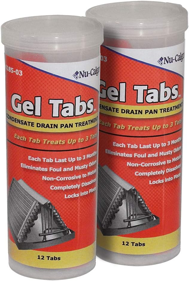 - 2-Pack Nu-Calgon Gel Tabs Pan Treatment - 3 Ton Gel Tablets / 12 Tablets Per Jar
