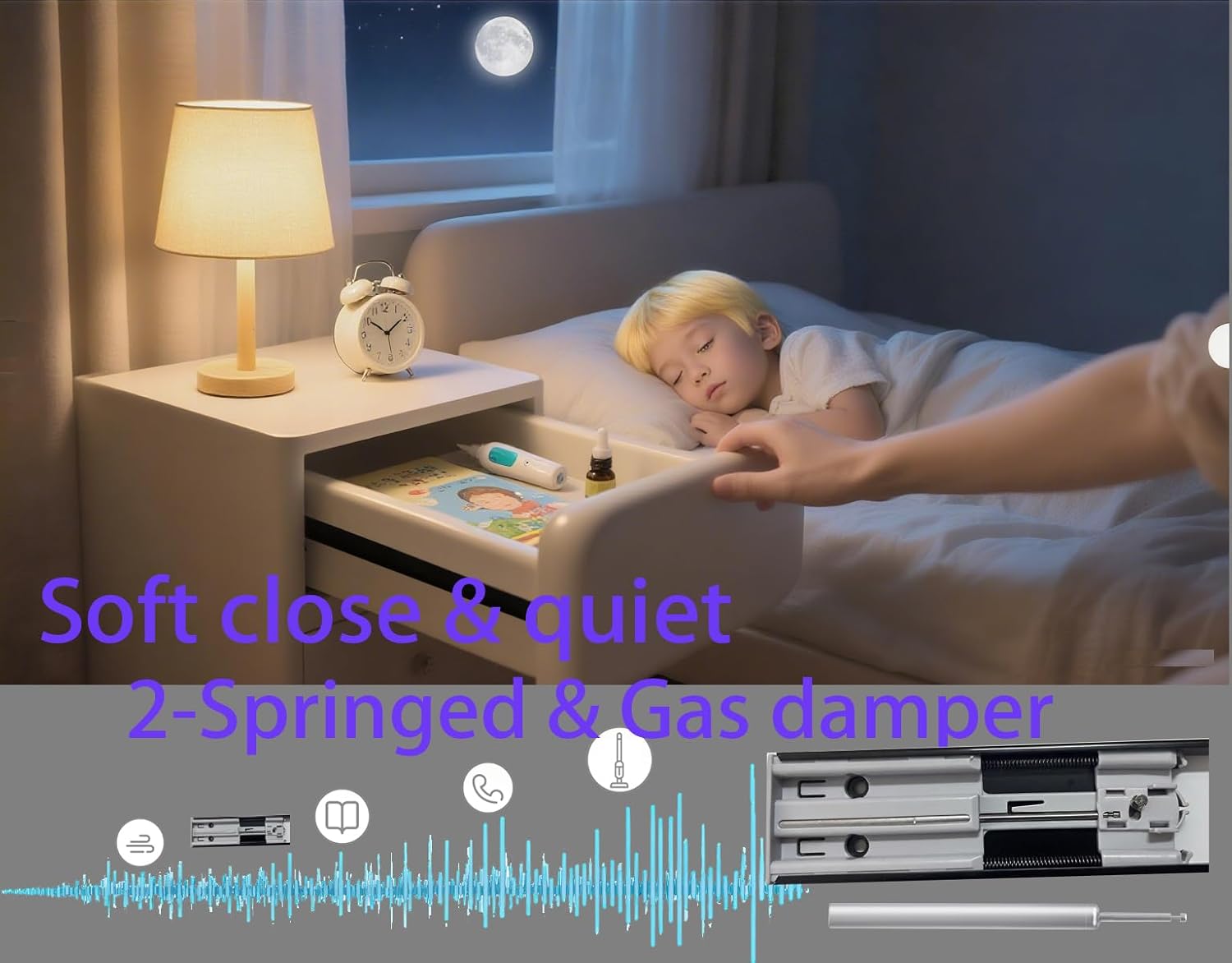 16 Inch Soft Close Drawer Slides 16 Inch,10 Pairs-Full Extension Ball Bearing Side Mount Drawer Tracks for Children’s Furnitures, TV Cabinets, Tool Drawers, Storage System-Heavy Duty 100 LB Capacity