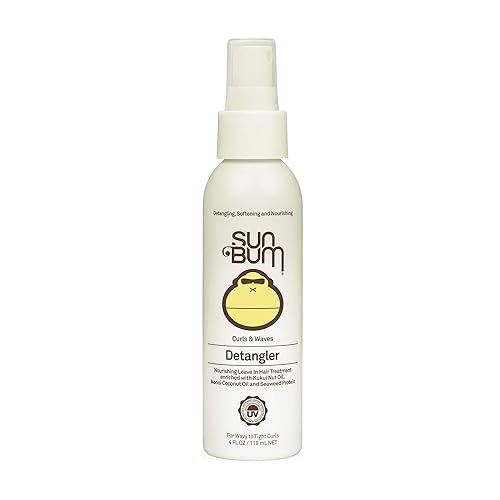 Sun Bum Desenredante de rizos y ondas tratamiento hidratante vegano y libre de crueldad animal para cabello ondulado y rizado 4 onzas Sun Bum Desenredante de rizos y ondas tratamiento hidratante vegano y libre de crueldad animal para cabello ondulado y rizado 4 onzas