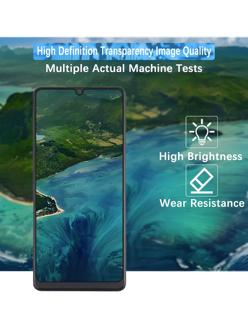H&LYCYJ Display Schermo per Samsung A42 5G TFT con Cornice | Senza impronte digitali,Wear toolkit，TFT LCD，Display HD，Sostituire lo schermo，Per i modelli:A426B A426B/DS A4260