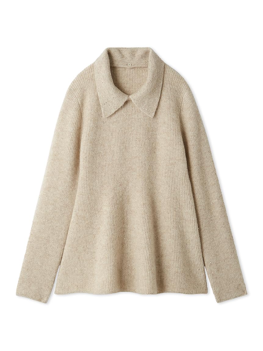 Amazon | [ミラオーウェン] 衿付きペプラムニットプルオーバー