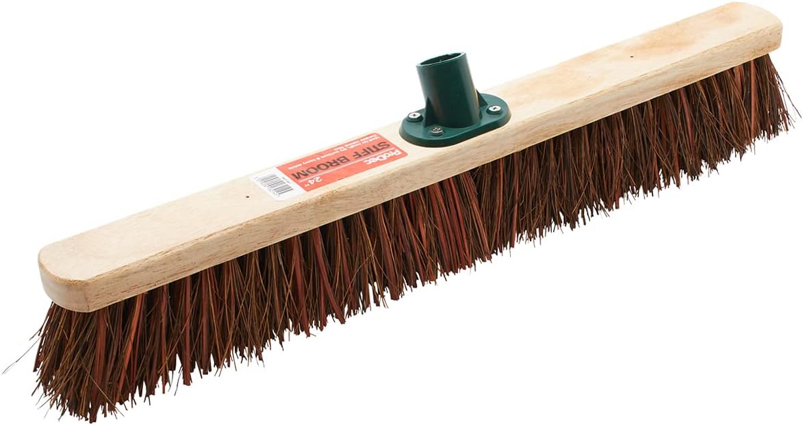ProDec 24" Natural Palmyra Fibre Stiff Sweeping Broom Head for Outdoor Sweeping