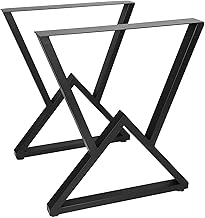 Pernas de mesa de centro, 2 peças de metal para serviços pesados Pernas de mesa faça você mesmo com quatro pés protetores ajustáveis para bancada para móveis