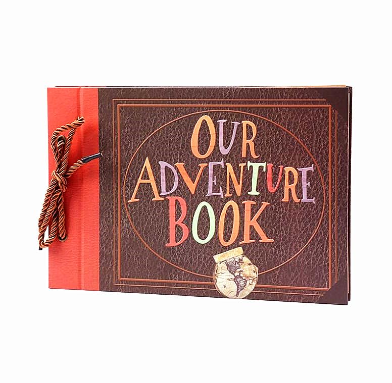 Álbum de fotos DIY de aventura, 40 páginas, hecho a mano, álbum retro de papel kraft para recuerdos, álbum de bodas, aniversario y libro de visitas miniatura 1