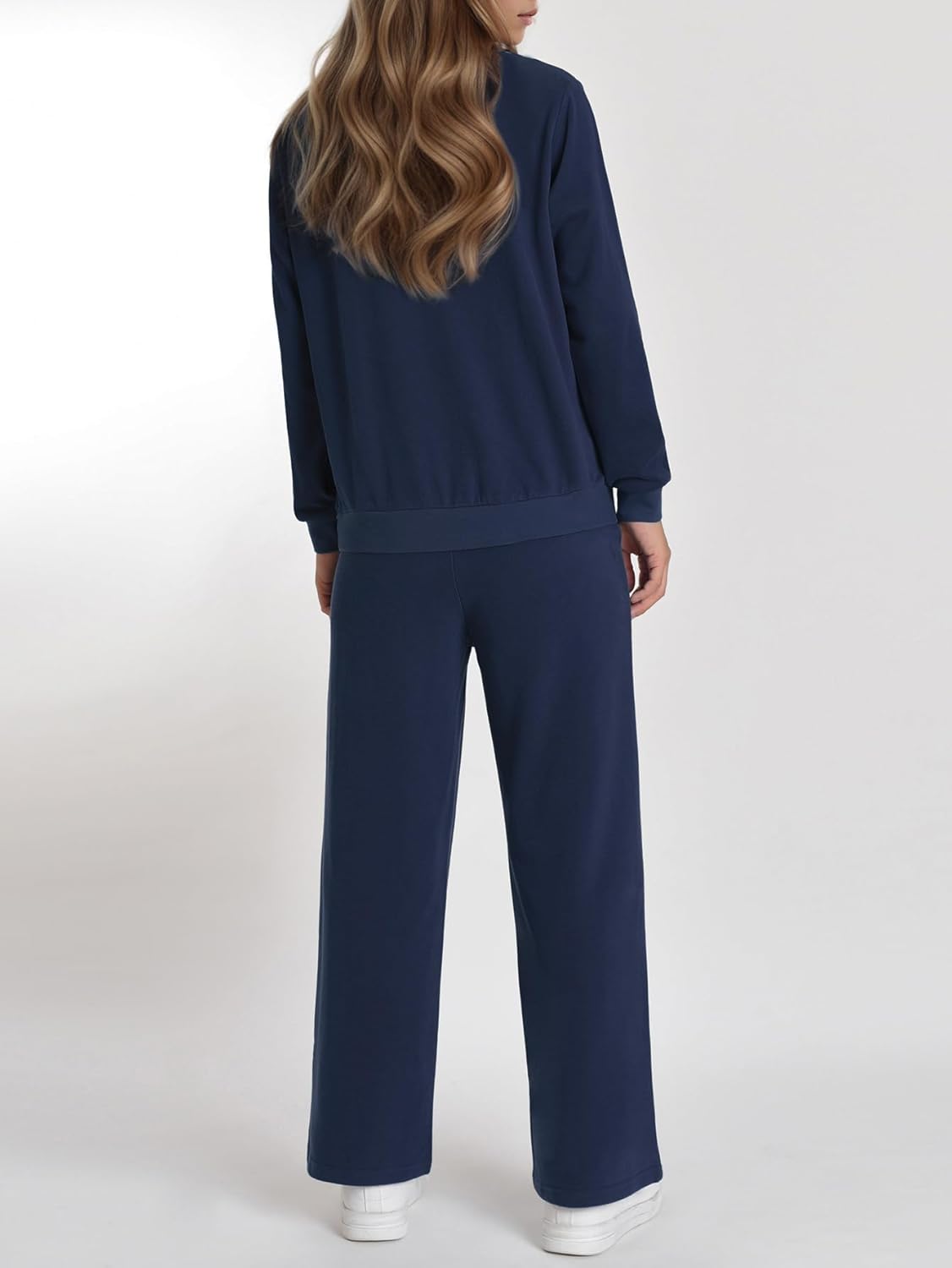 Weintee Women's Petite Wide Leg Sweatsuits Petite Length Jogging Suits for 5 FT Short - Image 2