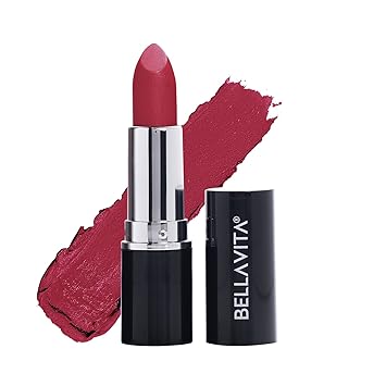 BELLAVITA Comfort Matte Bullet Lipstick| Intense Colour| Creamy Matte Finish| Intense Moisturisation| Smooth Glide| Lipsticks for Women| 4 Hr Stay, Pink Pout, 4.2 gm