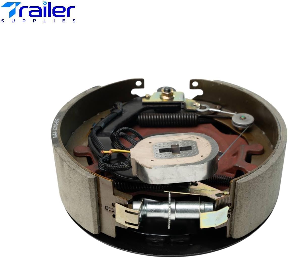 Electric Trailer Brake Kit – 2 Pairs (4 Brakes) for 9K–10K Axles, 12.25" x 3.375" Self-Adjusting, 7-Bolt Mount, Replaces Dexter K23-450-00 / K23-451-00 & 010-051-00 + 4 Oil Seals (2.875"x3.875")