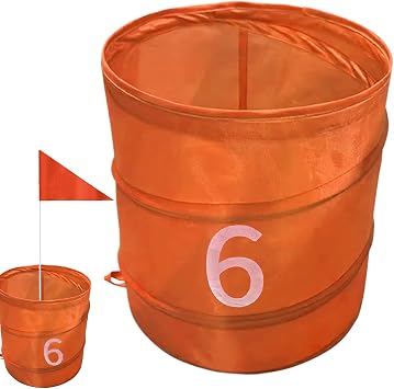 Backyard Golf Game Bucket - Portable Practice Container, Oxford Fabric Storage Organizer, Lightweight Training Equipment | Outdoor Family Fun, Beginner Kids Activity, Women Men Adults Entertainment