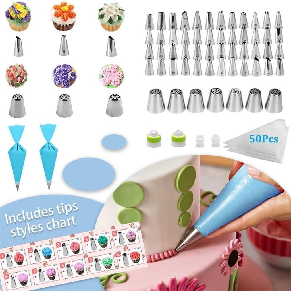 393 Pieces Of Baked Cake Decoration Pastry Turntable Cream Bag Russian Mouth