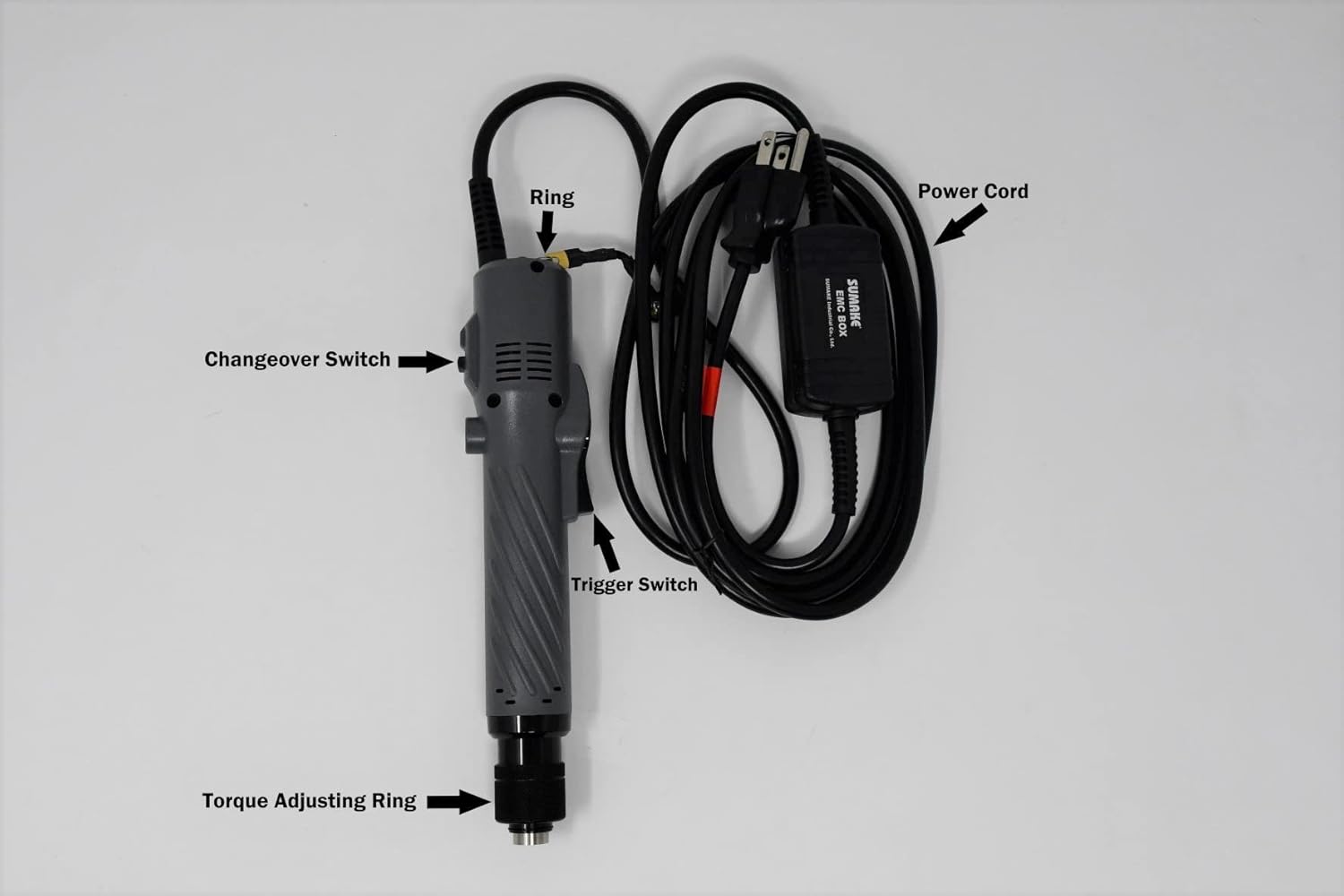 Electric Torque Screwdriver, Lever Start, Torque Range (1.76-13.2 in-lbs), Direct Plug-in, (Sumake ES-215L1)