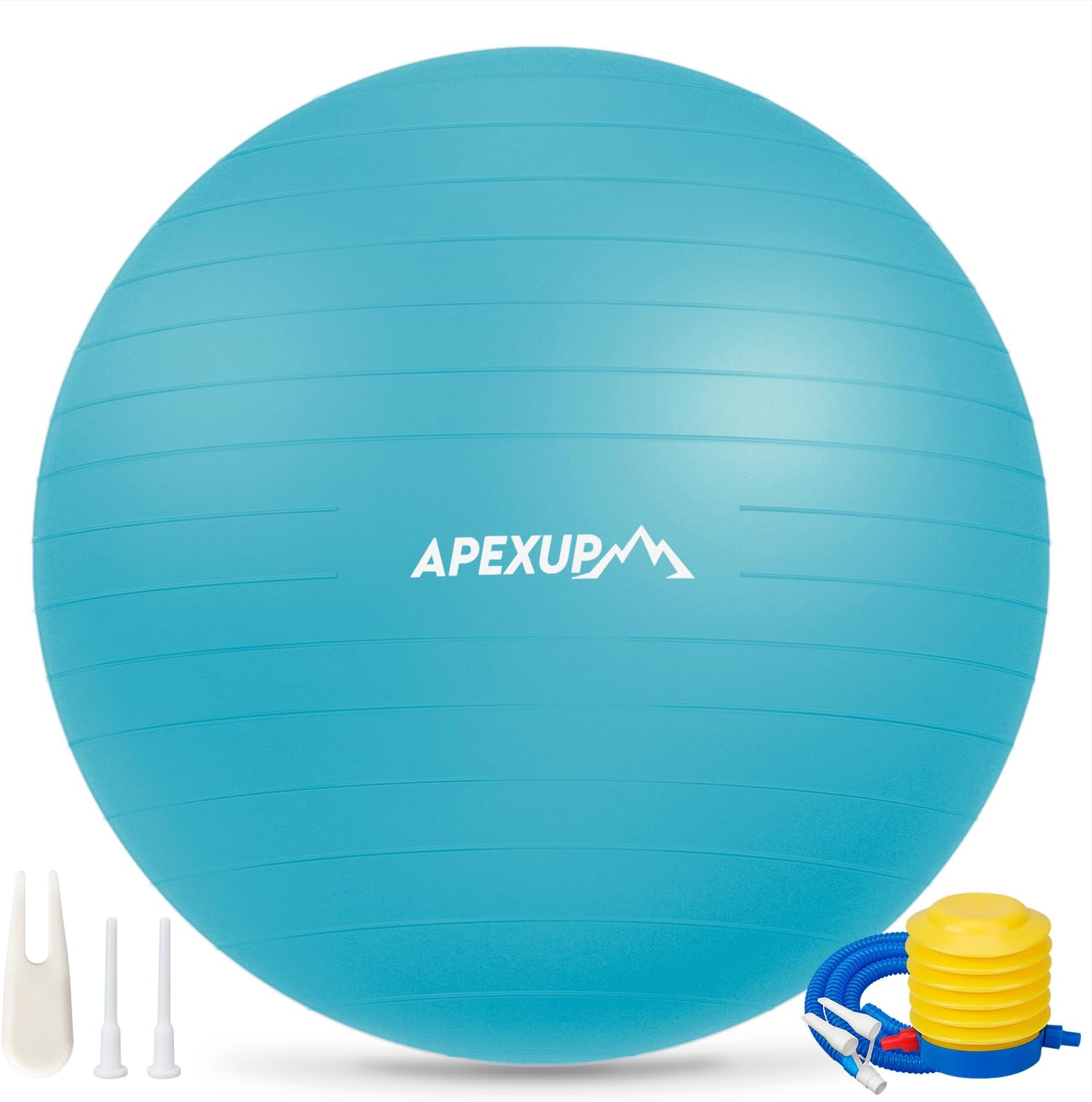 APEXUP Yoga Ball, 660 lbs Anti-Burst Exercise Ball with Pump, 5 Sizes