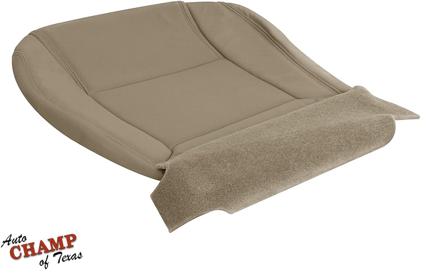 Compatible with 2003-2005 Honda Pilot -Driver Side Bottom Replacement Leather Seat Cover Tan