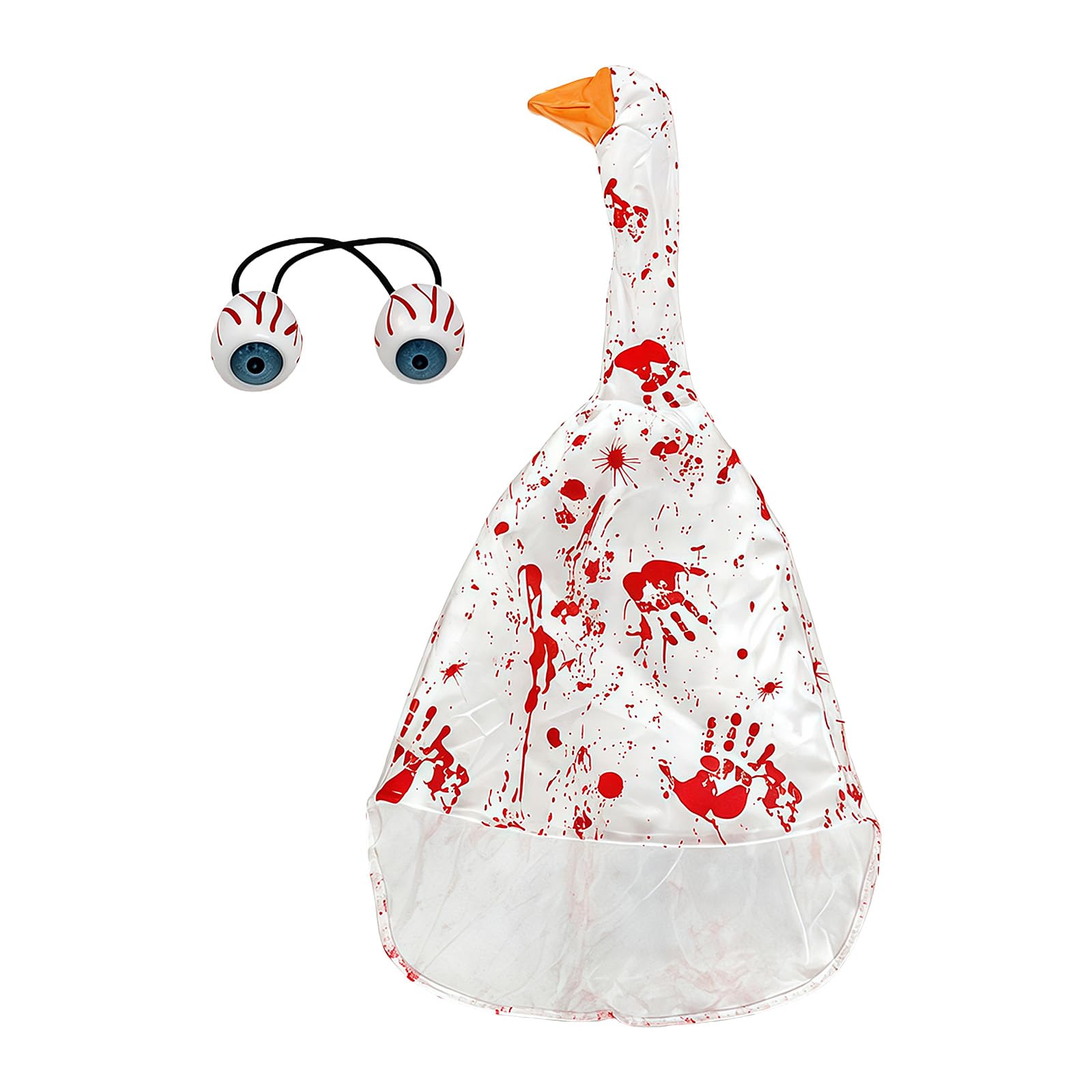 fexxkg Halloween Porch Costume Set With Blood Print Cloak and Accents for Front Porch Decor, Statue Out