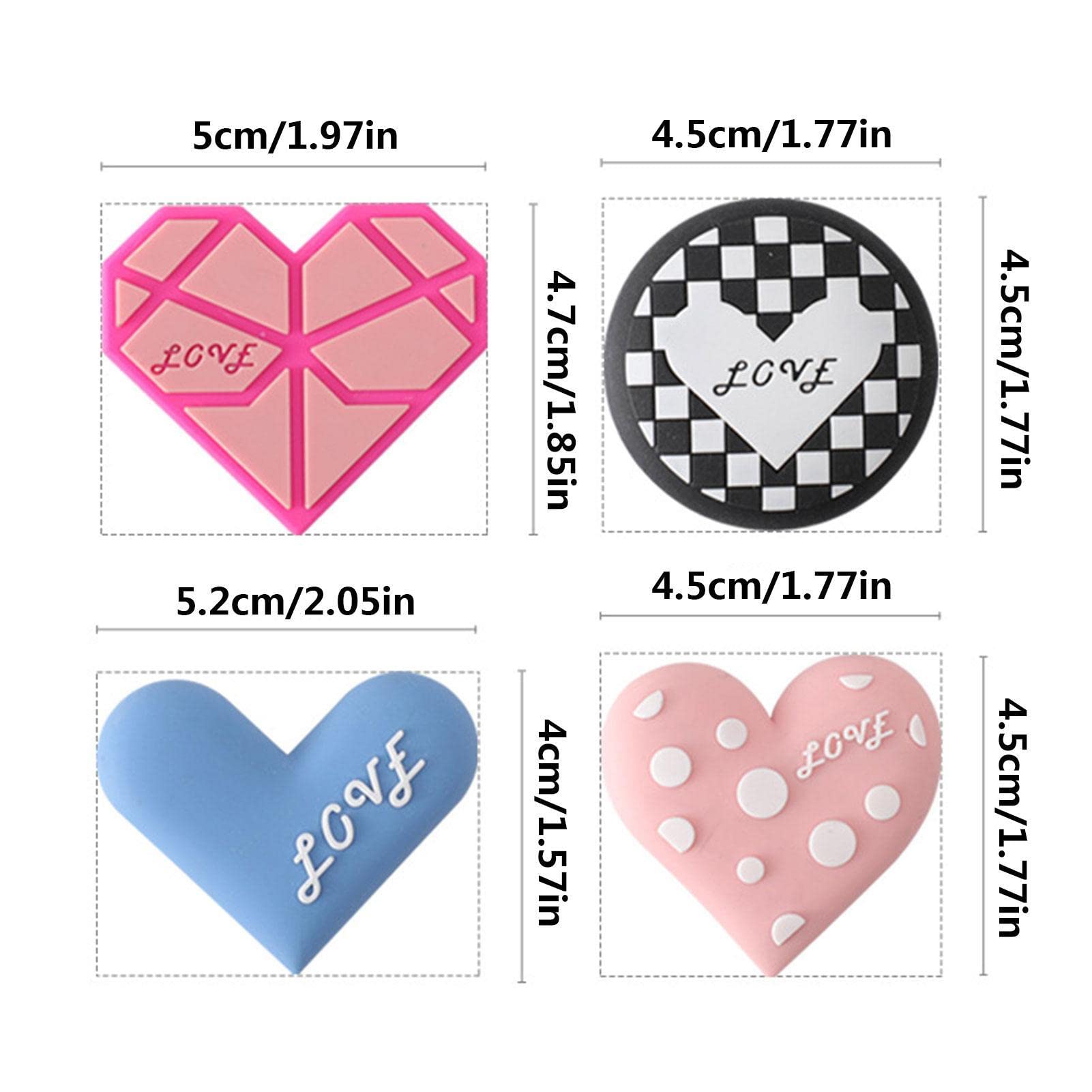 Set 30 Magneti A Cuore Dorati 3D - Adesivi Per Frigorifero, Lavagne E Bacheche, Decorazioni Ufficio E Casa