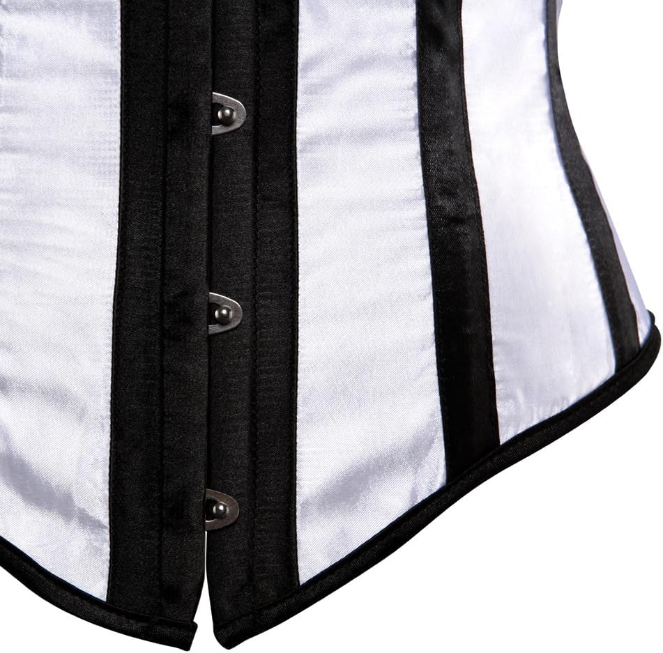 Underbust Corset basques and Corsets plus size bustier halter stripe women top victorian costumes - Image 3