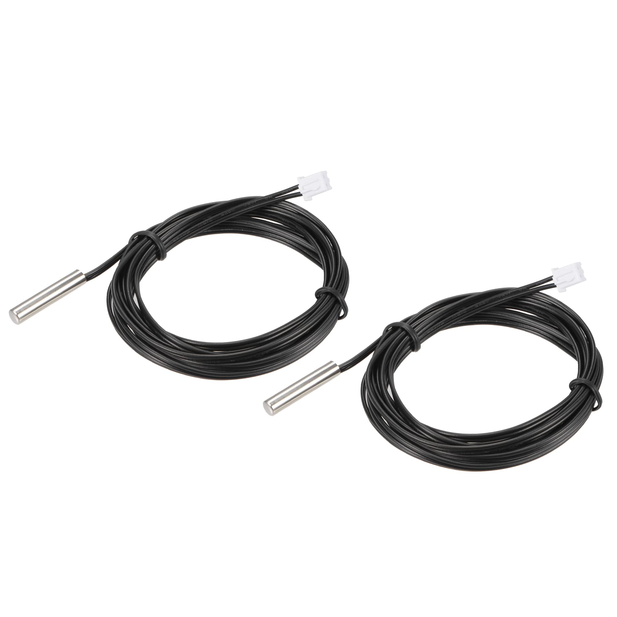 Lot De 2 Sondes Température NTC 5K Acier Inoxydable - Câble 50 Cm + Connecteur XH2.54-2P - Précision B3470 1%