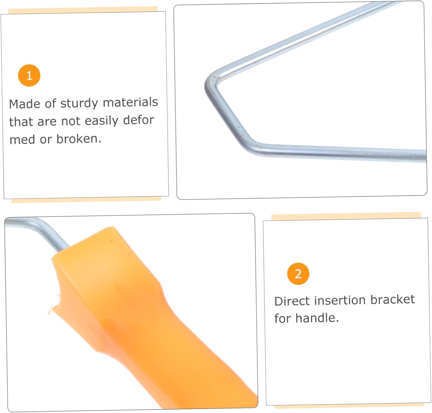 Balacoo 3pcs Paint Roller Holder Sturdy Roller Frame for Easy Wall Painting Efficient Home Decoration
