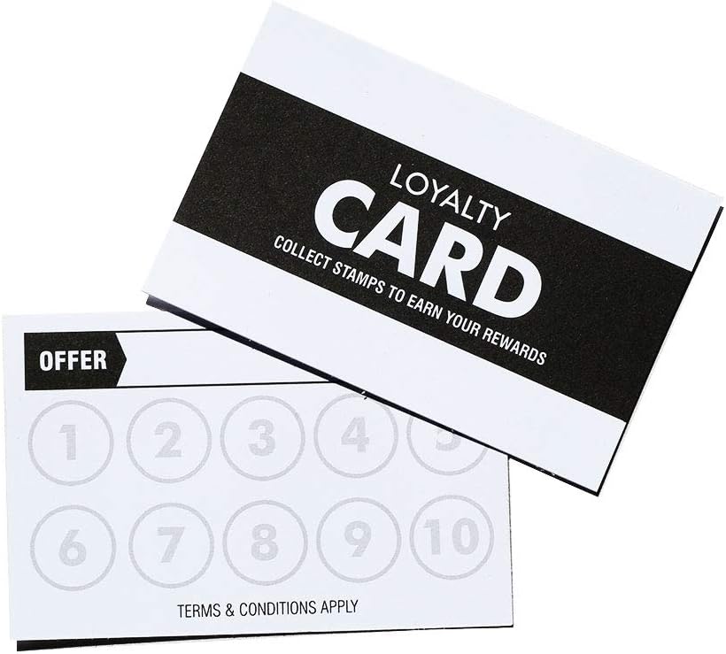 x 50 Generic Loyalty Cards for Businesses and Start-ups