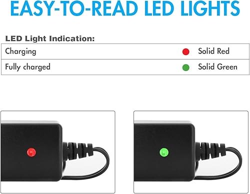 Vista 6 de Tenergy, Cargador con Salida de 12 V, 300 mA CA, para Baterías de 6.0 V a 9.6 V de NiMH con Conector Tamiya de Tamaño Estándar.