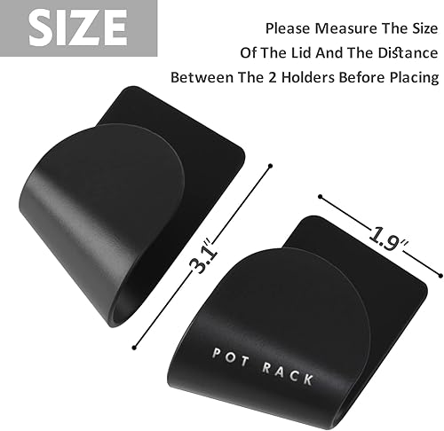 Miniatura 5 de DZHF - Organizador de tapas de ollas, organizador de tapas de ollas, soporte interior de puerta de armario, montaje en pared (juego de 6 pares),