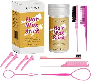 Hair Wax Stick & Hairstyle Tools Set, 11 Pieces, Non-Greasy, for Flyaways, Wigs, Slick Back Hair, Edge Control, Frizz, Loose Hair, Baby Hair, Hair Bun, Bangs; FL