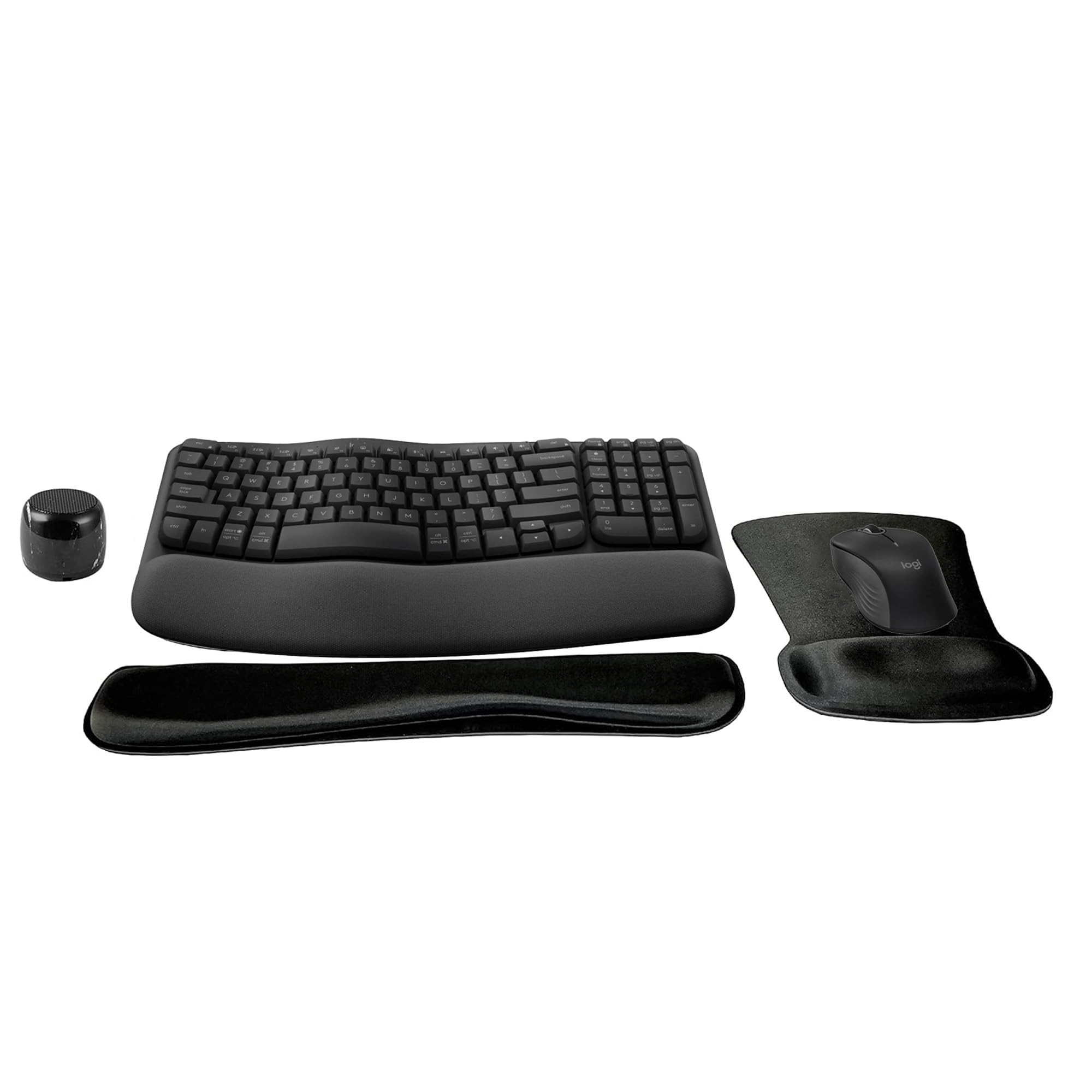 Logitech MK670 Comfort Wave Wireless Keyboard & Mouse Combo Home Office Active Lifestyle Modern Bundle with Special Edition Micro Portable Wireless Bluetooth Speaker, Gel Wrist Pad & Gel Mouse Pad-image-35